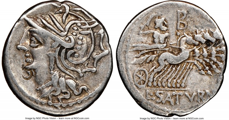 L. Appuleius Saturninus (ca. 104 BC). AR denarius (19mm, 6h). NGC VF, bankers ma...