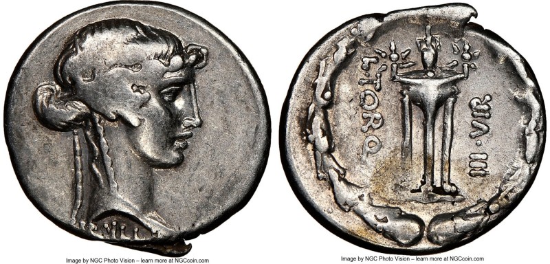 L. M. Torquatus (ca. 65/58 BC). AR denarius (18mm, 3.94 gm, 5h). NGC VF 4/5 - 5/...