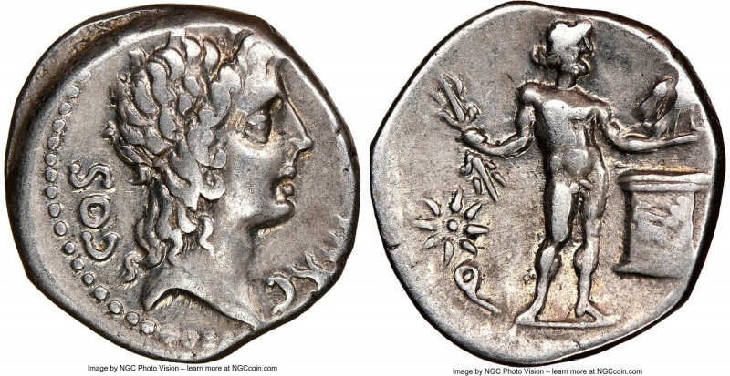 L. C. Lentulus and C. Marcellus (ca. 49 BC). AR denarius (17mm, 3.77 gm, 7h). NG...
