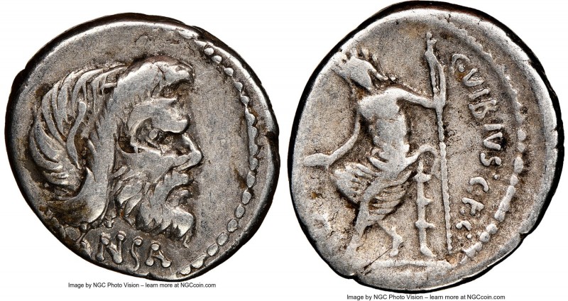 C. Vibius C.f. C.n. Pansa Caetronianus (ca. 48 BC). AR denarius (18mm, 7h). NGC ...