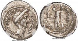 Julius Caesar, as Dictator (49-44 BC). AR denarius (19mm, 3.95 gm, 3h). NGC Choice VF 4/5 - 4/5. Rome, February-March 44 BC, P. Sepullius Macer, money...