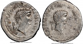 Marc Antony and Octavian, as Imperators and Triumvirs (43-33 BC). AR denarius (21mm, 3.68 gm, 2h). NGC Choice VF 5/5 - 4/5. Military mint traveling wi...