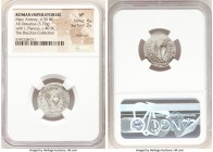 Marc Antony, as Imperator and Triumvir (43-30 BC), with L. Munatius Plancus as Imperator. AR denarius (20mm, 3.79 gm, 6h). NGC VF 4/5 - 3/5, edge cut....