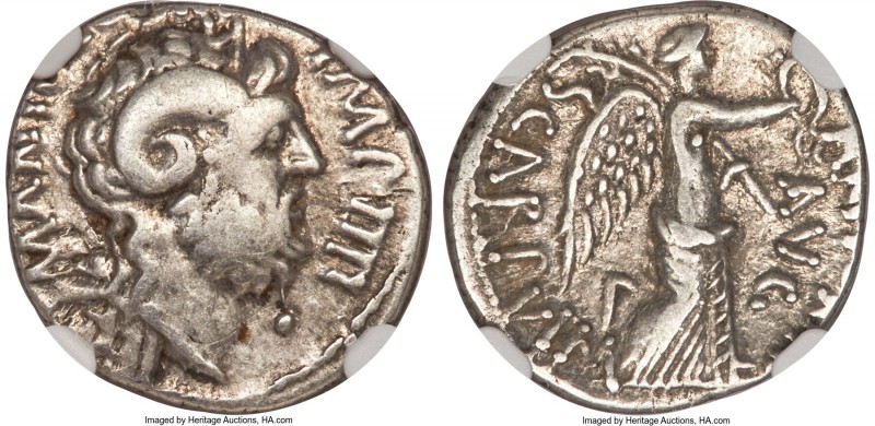 L. Pinarius Scarpus, as Imperator (ca. 31 BC), with Marc Antony, as Imperator an...