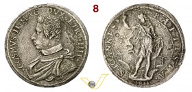 FIRENZE - COSIMO II DE' MEDICI (1609-1621) Piastra 1611. D/ Busto corazzato volto a s. R/ San Giovanni Battista. CNI 48 var. Galeotti 1-7 Ravegnani 5 ...