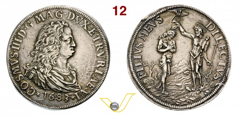FIRENZE - COSIMO III DE' MEDICI (1670-1723) Piastra 1683. D/ Busto corazzato vol...