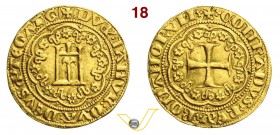 GENOVA - SIMON BOCCANEGRA, Doge I (1339-1344) Genovino. D/ Castello entro cornice d'archi R/ Croce entro cornice d'archi. Lun. 26 MIR 28 Au g 3,50 BB+