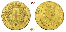GENOVA - DOGI BIENNALI, III fase (1637-1797) 96 Lire 1797 con la doppia indicazione del valore, L 4 al D/ e L 96 al R/. CNI - MIR - Lunardi - Au g 25,...