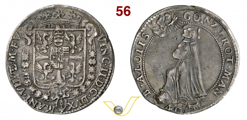 MANTOVA - VINCENZO II GONZAGA (1627) Quarto di Ducatone da 40 Soldi. D/ Stemma c...