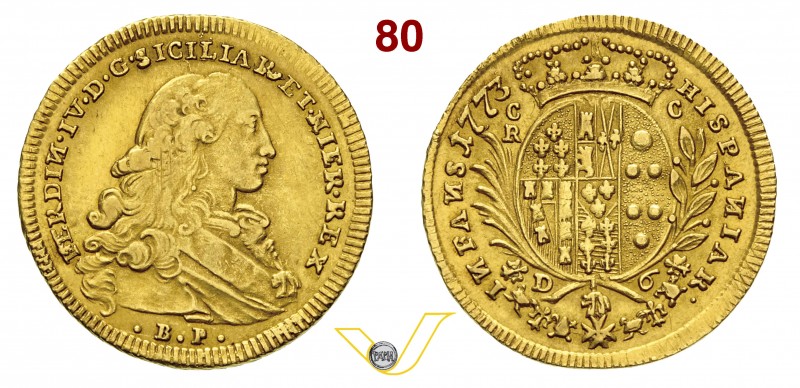 NAPOLI - FERDINANDO IV DI BORBONE (1759-1798, I periodo) 6 Ducati o Oncia napole...