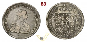 NAPOLI - FERDINANDO IV DI BORBONE (1759-1798, I periodo) Mezza Piastra da 60 Grana 1760. P.R. 66 MIR 375 Magliocca 262 Ag g 12,31 Molto rara • Ex Vare...