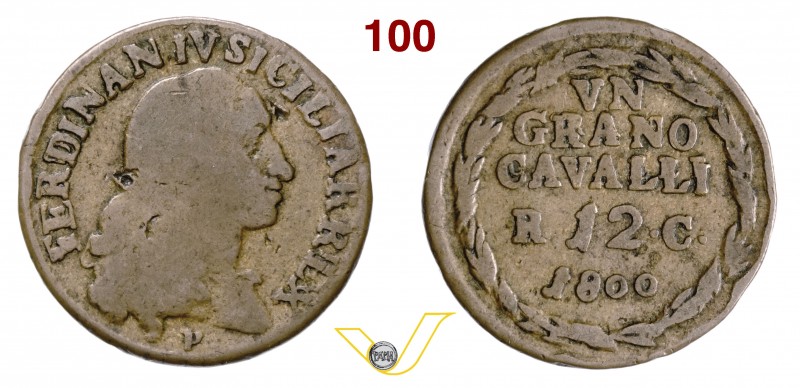 NAPOLI - FERDINANDO IV DI BORBONE (1799-1805, II periodo) Grano da 12 Cavalli 18...