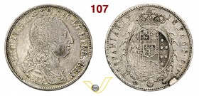 NAPOLI - FERDINANDO IV DI BORBONE (1815-1816, III periodo) 120 Grana o Piastra 1816 con R davanti alla data (reimpressa). Pag. 70 Ag g 27,37 Rara BB