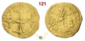 PISA - FERDINANDO II DE' MEDICI (1621-1670) Mezza Doppia 1643. D/ Croce pisana R/ L'Assunzione della B. Vergine. CNI 5/11 MIR 450 Au g 3,04 Molto rara...
