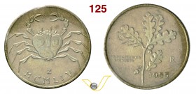 ROMA - REPUBBLICA ITALIANA (1946-....) 20 Lire 1955 "granchietto" Pag. P. manca Varesi 35 P Ba Di grande rarità, pochi esemplari noti • Sigillata FDC ...