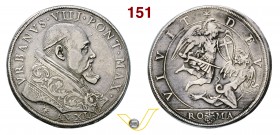 URBANO VIII (1623-1644) Piastra A. XII, Roma. D/ Busto del Pontefice R/ San Michele, con lancia e scudo, insegue Lucifero. Munt. 39 MIR 1716/2 Ag g 31...
