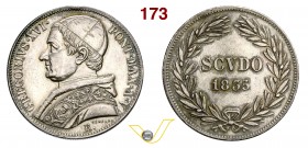 GREGORIO XVI (1831-1846) Scudo 1835 V, Roma. Pag. 201 Ag g 26,90 Molto rara • Colpetto e leggeri hairlines, altrimenti SPL