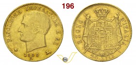 NAPOLEONE I, Imperatore (1804-1814) 20 Lire 1808 Milano “bordo sottile”. Pag. - Gig. 83 Au Rarissima • Sigillata q.BB da Ranieri