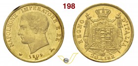 NAPOLEONE I, Imperatore (1804-1814) 20 Lire 1809 Milano “stella a 6 punte”. Pag. 19a Au Rara • Sigillata BB/SPL da Ranieri