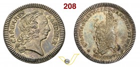 CARLO EMANUELE III (1730-1773) Med. 1766 per la Sardegna. Opus Lavy Promis 72 U. di S. manca mm 29,7 Ag Molto rara FDC