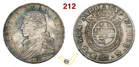 CARLO EMANUELE IV (1796-1800) Mezzo Scudo 1799 Torino. MIR 1012c Ag g 17,43 Rara • Patina di vecchia collezione MB/BB