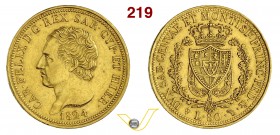 CARLO FELICE (1821-1831) 80 Lire 1824 Torino. MIR 1032c Pag. 24 Au g 25,79 Rara BB+