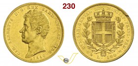 CARLO ALBERTO (1831-1849) 100 Lire 1840 Genova. MIR 1043k Pag. 149 Au g 32,25 Rara • Fondi brillanti; piccolo difetto al bordo al rovescio e lievissim...