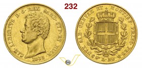 CARLO ALBERTO (1831-1849) 20 Lire 1833 Torino. MIR 1045g Pag. 178 Au g 6,44 Rara BB+