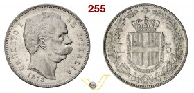 UMBERTO I (1878-1900) 5 Lire 1878 Roma. Pag. 589 MIR 1099a Ag g 24,99 Rara BB÷SPL