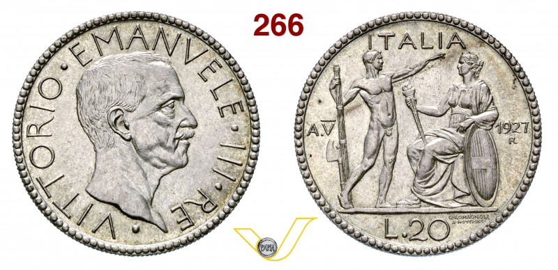 VITTORIO EMANUELE III (1900-1946) 20 Lire 1927 V Roma “littore”. Pag. 671 MIR 11...