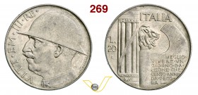 VITTORIO EMANUELE III (1900-1946) 20 Lire 1928 VI Roma “elmetto”. Pag. 680 MIR 1129a Ag g 20,02 SPL