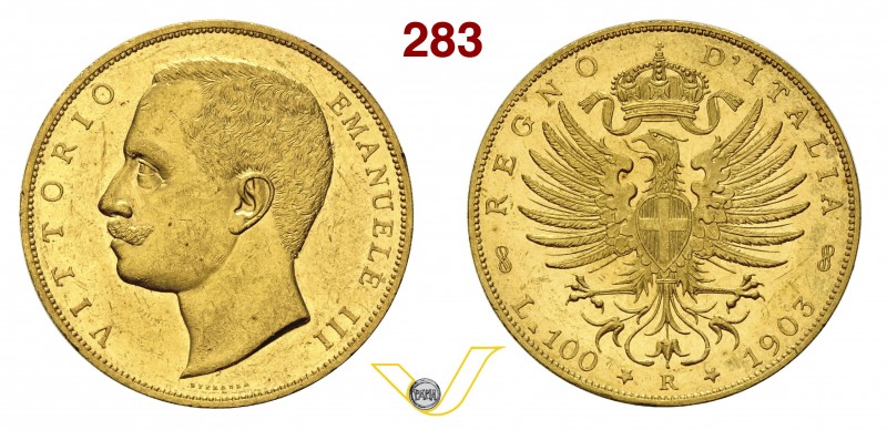 VITTORIO EMANUELE III (1900-1946) 100 Lire 1903 Roma. Pag. 638 MIR 1114a Au g 32...