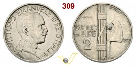 VITTORIO EMANUELE III (1900-1946) Buono da 2 Lire 1923 Roma “prova”. P.P. 250 Ni g 10,02 Rarissima q.FDC