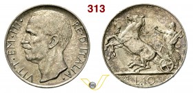 VITTORIO EMANUELE III (1900-1946) 10 Lire 1926 Roma. Pag. 691 MIR 1132a Ag g 9,98 Rara SPL÷FDC