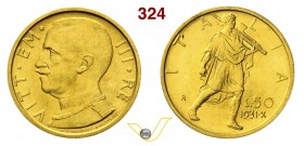 VITTORIO EMANUELE III (1900-1946) 50 Lire 1931 X Roma. Pag. 658 MIR 1123b Au g 4,40 Rara FDC