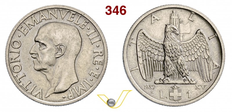 VITTORIO EMANUELE III (1900-1946) Lira 1937 XV Roma. Pag. 790 MIR 1149k Ni g 8,0...