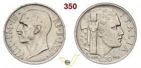 VITTORIO EMANUELE III (1900-1946) 20 Centesimi 1938 XVII Roma. Pag. 855 MIR 1155l Ac g 4,10 Estremamente rara • Solo 19 esemplari coniati, magnetici F...