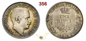 VITTORIO EMANUELE III - monetazione per la Somalia (1900-1946) Rupia 1914 Roma. Pag. 961 MIR 1175d Ag g 11,62 BB+