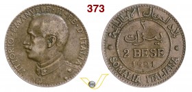 VITTORIO EMANUELE III - monetazione per la Somalia (1900-1946) 2 Bese 1921 Roma. Pag. 982 MIR 1179d Cu g 4,94 MB÷BB