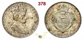 VITTORIO EMANUELE III - monetazione per la Somalia (1900-1946) 5 Lire 1925 Roma. Pag. 990 MIR 1182a Ag g 6,00 Rara SPL+