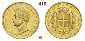 SAVOIA - CARLO ALBERTO (1831-1849) 20 Lire 1842 Genova. Varesi 54 Au BB/SPL