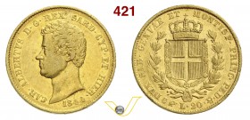 SAVOIA - CARLO ALBERTO (1831-1849) 20 Lire 1844 Torino. Varesi 59 Au BB