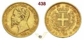 SAVOIA - VITTORIO EMANUELE II, Re di Sardegna (1849-1861) 20 Lire 1853 Genova. Varesi 77 Au BB÷SPL