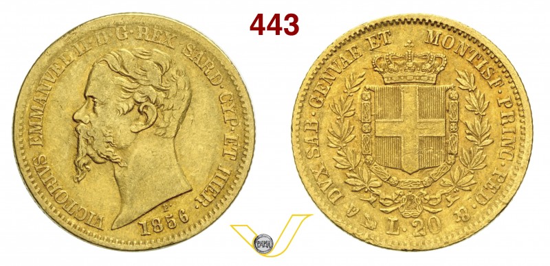 SAVOIA - VITTORIO EMANUELE II, Re di Sardegna (1849-1861) 20 Lire 1856 Genova. V...