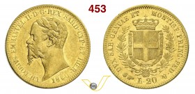 SAVOIA - VITTORIO EMANUELE II, Re di Sardegna (1849-1861) 20 Lire 1860 Torino. Varesi 94 Au BB