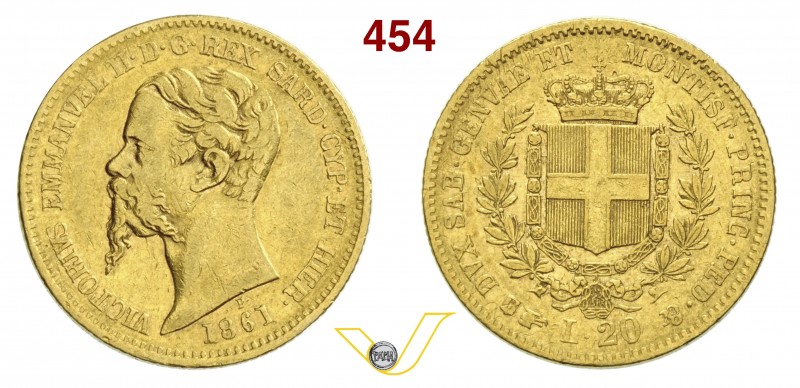 SAVOIA - VITTORIO EMANUELE II, Re di Sardegna (1849-1861) 20 Lire 1861 Torino. V...