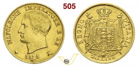 NAPOLEONICHE - NAPOLEONE I (1804-1814) 20 Lire 1813 Milano "puntali aguzzi". Varesi 162 Au BB