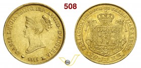 Parma - MARIA LUIGIA (1814-1847) 20 Lire 1815 (Milano) Varesi 169 Au Molto rara BB