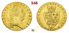 GRAN BRETAGNA - GIORGIO III (1760-1820) Ghinea 1790. Kr. 48 SCBC 3729 Au g 8,39 • Di grande conservazione SPL÷FDC