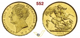 GRAN BRETAGNA - GIORGIO IV (1820-1830) 2 Pounds 1823. Fb. 375 Au g 15,98 • Fondi speculari SPL+